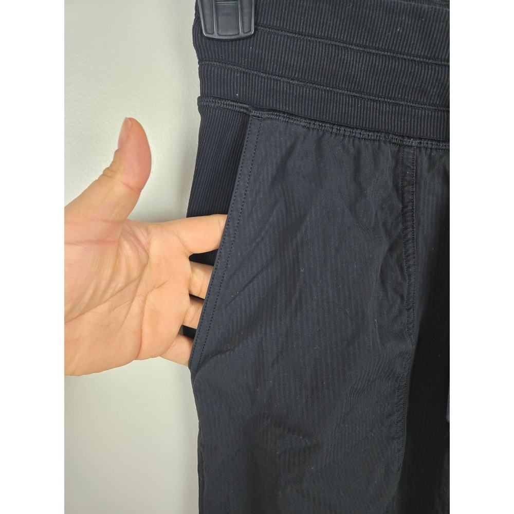 Lululemon Studio Jogger Black Pinstripe Textured Pants Size 4 Womens - Picture 5 of 14